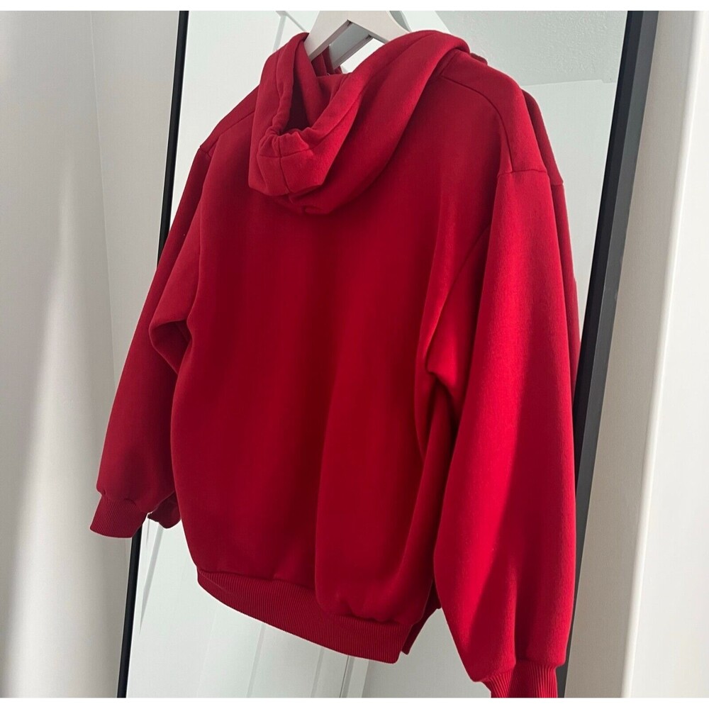 Hill Heavy Weight Made In USA Zip Up Hoodie Venice Beach Red Women Size S - Picture 8 of 9